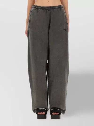 ALEXANDER WANG ELASTIC WAISTBAND WIDE LEG TROUSERS