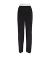 Alexander Wang Layered Tailored-cut Trousers In Black