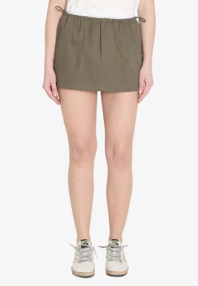 Alexander Wang Women Mid-rise Mini Logo Elastic Skirt In Multi