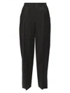 Alexander Wang Wide-leg Trousers With Logo Drawstring And Pleats In Black