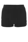 Alexander Wang Cotton Shorts With Back Pocket And Elastic Waistband In Black