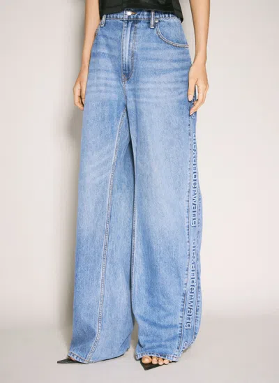 Alexander Wang Elasticated Waistband Balloon Jeans In Blue