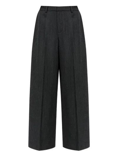 Alexander Wang Elasticated Wide Trousers In Gray