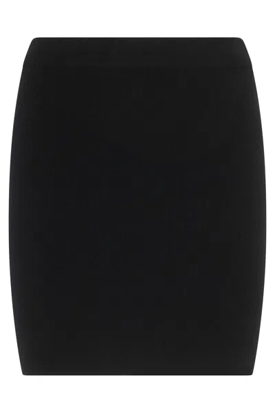 Alexander Wang Elegant Wool Mini Skirt For Women In Black