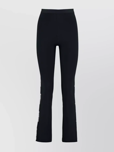 Alexander Wang Elevated Flared High-waisted Trousers In Black