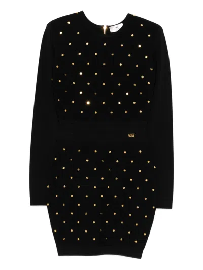Alexander Wang Elisabetta Franchi Knitted Mini Dress In Black