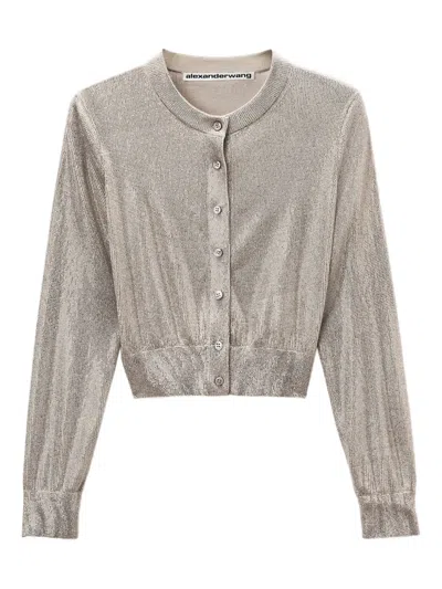 Alexander Wang Verzierter Cardigan In Gray