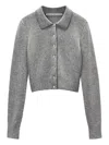 Alexander Wang Embellished Cardigan In Gray