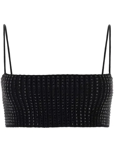 ALEXANDER WANG EMBELLISHED CROP TOP