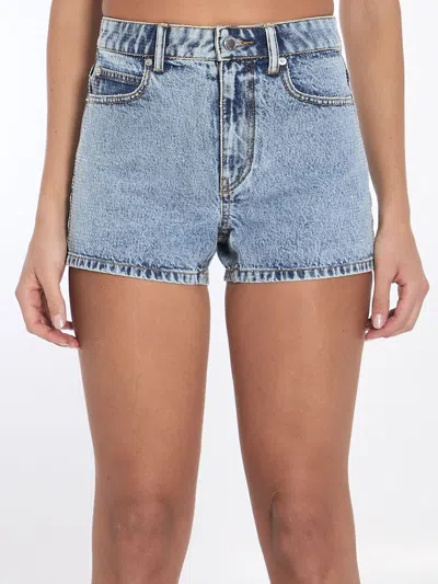 Alexander Wang Embellished Denim Shorts