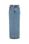 Alexander Wang Embellished Denim Skirt With Pockets And Stitching