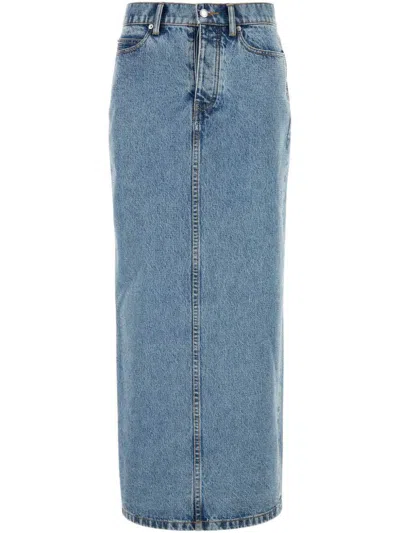 ALEXANDER WANG EMBELLISHED DENIM SKIRT