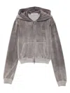 Alexander Wang Embellished Hooded Sweater In Gray