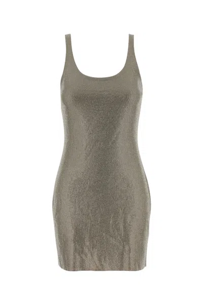 Alexander Wang Embellished Jersey Mini Dress In Gray