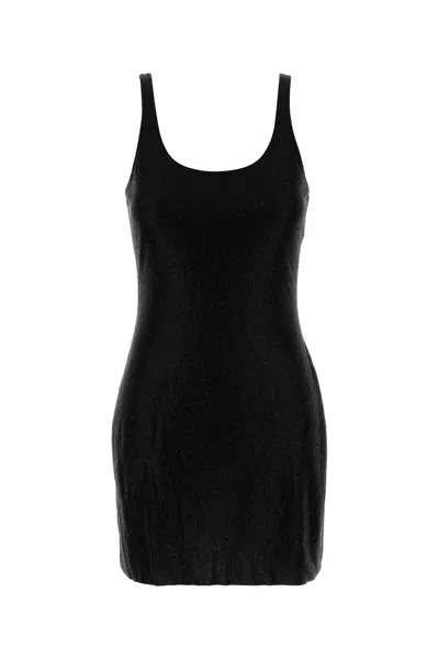 Alexander Wang Embellished Jersey Mini Dress In Black