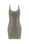 Alexander Wang Women Embellished Jersey Mini Dress In Gray