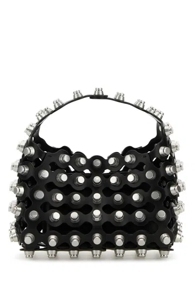 Alexander Wang Embellished Leather Small Rex Handbag In Black