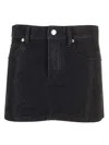 Alexander Wang Hotfix Crystal Denim Miniskirt