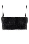 Alexander Wang Embellished Stretch Nylon Crop Top