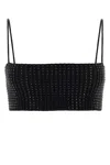 Alexander Wang Embellished Stretch Nylon Crop Top