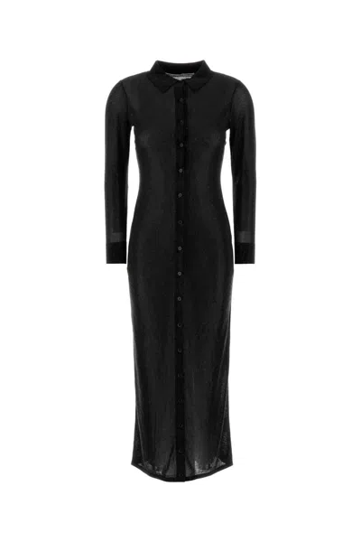 Alexander Wang Embellished Viscose Shirt Dress In Black