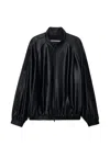Alexander Wang Emboss Logo Panel Track Jacket In Black
