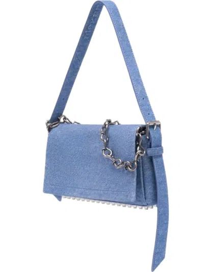 Alexander Wang Embossed Chain Ricco Shoulder Bag In Blue