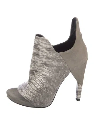 Pre-owned Alexander Wang Embossed Leather D'orsay Pumps In Gray