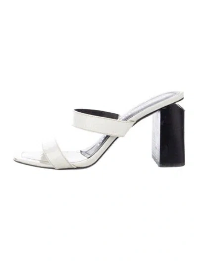 Pre-owned Alexander Wang Embossed Leather Slides In Multi