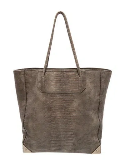 Pre-owned Alexander Wang Embossed Leather Tote In Neutrals