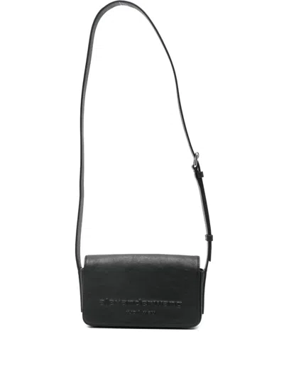 Alexander Wang Embossed-logo Crossbag In Black