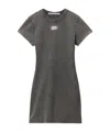 Alexander Wang Shrunken Mini T-shirt Dress In Black