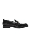 Alexander Wang Glossy Black Loafers With Decorative Strap And Elegant Silhouette In Black