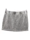 Alexander Wang Embossed Logo Mini Skirt In Gray