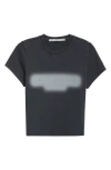 Alexander Wang Oversized Logo Embossed Crewneck T-shirt In Blue