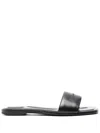 Alexander Wang Embossed-logo Slides In Black