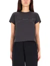 Alexander Wang Embossed Logo T-shirt In Black