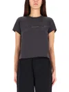 Alexander Wang Embossed Logo T-shirt In Black