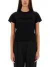 Alexander Wang Distressed Logo T-shirt In Black
