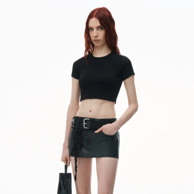 Alexander Wang Embossed Logo Tank Top In Black