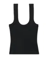 Alexander Wang Embossed-logo Tank Top In Black