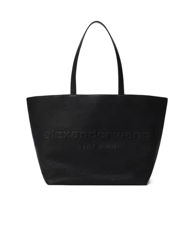 ALEXANDER WANG EMBOSSED-LOGO TOTE BAG