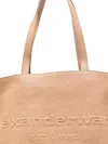 Alexander Wang Embossed-logo Tote Bag In Brown