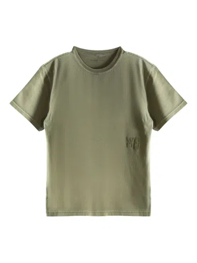 Alexander Wang Embossed T-shirt In Green