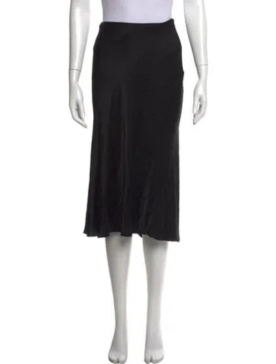 Pre-owned Alexander Wang Embroidered Accent Midi Length Skirt In Black