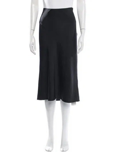 Pre-owned Alexander Wang Embroidered Accent Midi Length Skirt In Black