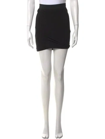 Pre-owned Alexander Wang Embroidered Accent Mini Skirt In Black