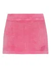 Alexander Wang Embroidered Cotton Mini Skirt In Pink