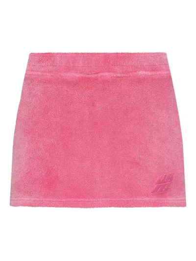 Alexander Wang Embroidered Cotton Mini Skirt In Pink