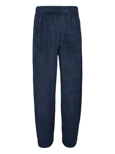 Alexander Wang Embroidered Fleece Trousers In Blue